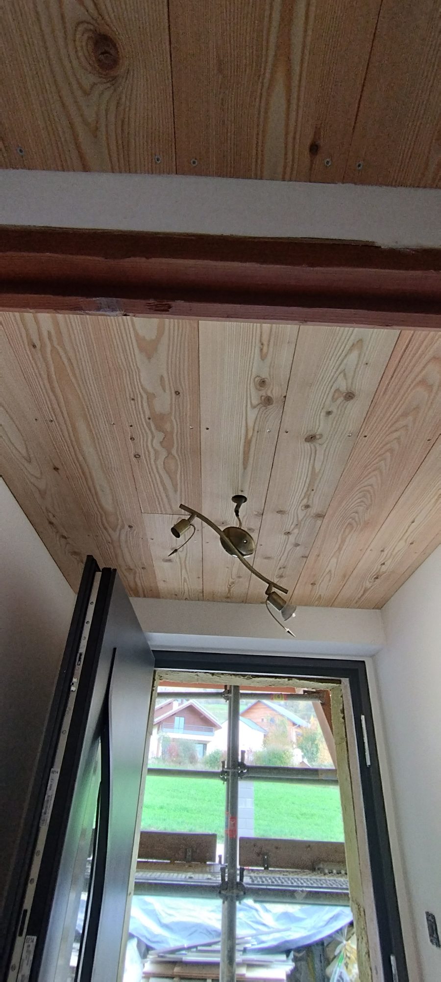 Lambris plafond sapin